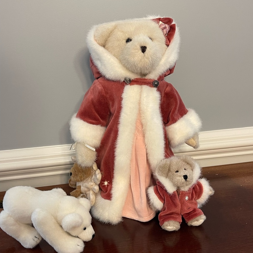 Gorgeous Boyds Bear Ltd.Edition Genevieve & family Last Snowflake of Winter EUC